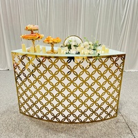 Ensemble de table de bar de mariage en acier inoxydable et acrylique avec fleurs décoratives, table haute de bar à vendre
