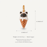 Nouveauté 2026 : Breloques en laiton personnalisables DIY, motifs animaux mignons (Chat, Chien, Ours, Cochon, Panda, Pingouin, Canard) – Pendentifs en cuivre plaqué or 18 carats pour la création de bijoux et cadeaux