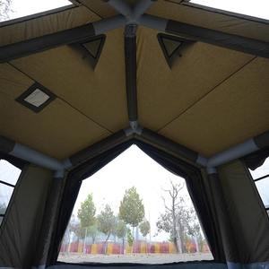 Tente gonflable hexagonale Junxin Xintu Ursa Major 500x420x250mm pour 6 à 8 personnes, imperméable, pour le camping en toutes saisons - Product Image 1