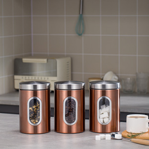 Tarro de almacenamiento de alimentos de azúcar, contenedor de almacenamiento hermético, recipiente de té y café de acero inoxidable, juegos de recipientes para cocina casera - Product Image 5