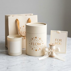 Custom Premium <b>Round</b> Paper Tube Cylinder <b>Box</b> for Scented Candle Jar Tin Packaging Custom Logo Candle Gift Wholesale - Product Image 1