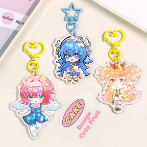 Collections 2026 – Cadeaux en gros : Breloques acryliques holographiques transparentes pour anime, à personnaliser – Porte-clés Holo-Broken - Product Image 2