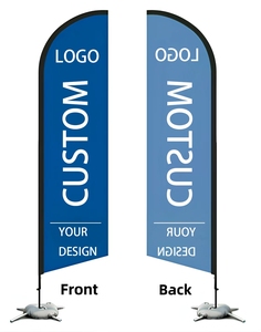 Nhà Máy quảng cáo Giọt Nước Mắt thả bay cờ tùy chỉnh bãi biển Cờ biểu ngữ & Hiển thị phụ kiện với cực cơ sở Spike đứng - Product Image 5