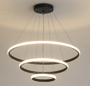 Décoration de maison <span class=keywords><strong>cuisine</strong></span> salle à manger décoratif nordique salon lustre de plafond 3 anneaux Design moderne Led suspension - Product Image 3