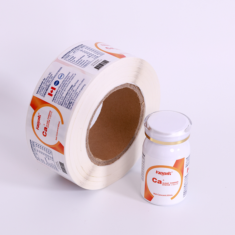 Customized Self-Adhesive Supplement Packaging Labels Hot Stamped Medicine Bottle Roll Label for Pill Use