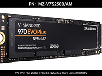SSD Internal Solid State Drive 970 EVO Plus 250GB M.2 NVMe MZ-V7S250B/AM PCIe 3.0 X4 M-Key 2280
