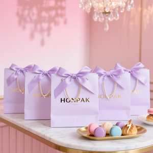 Bolsa de papel de Arte de lujo personalizada, asas de cinta para joyería, zapatos, compras de ropa, relojes, gafas, embalaje de regalo, logotipo impreso - Product Image 3