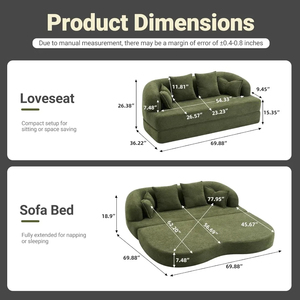 Canapé-<span class=keywords><strong>lit</strong></span>, courbes en forme de nuage crème, canapé modulaire confortable et moelleux, adapté aux salons, hôtels, bureaux et appartements - Product Image 6