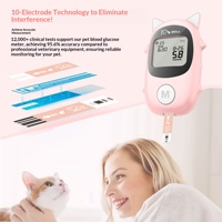 Appareil de mesure de la glycémie pour animaux de compagnie |   Kit de test rapide et précis pour chiens et chats |   Bandes de moniteur LCD en plastique pour la gestion quotidienne du diabète