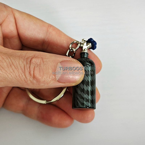 Karbon Fiber azot oksit sistemleri şişe şekli anahtarlık | Araba parçaları anahtarlık | Toptan - Product Image 2