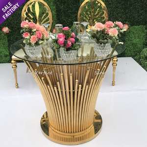 Sino Perfect Good Selling Plinths Gold Wedding Flower Stand Cake Stand Gold Metal for Party Banquet Events - Product Image 4
