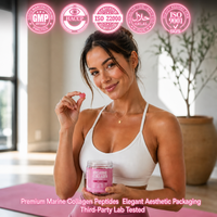 Gummies naturelles de créatine et de collagène pour femmes adultes, pour le tonus musculaire et l'élasticité de la peau