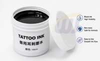 Encre de tatouage noire WANJIA pour marquage vétérinaire des animaux, compatible avec les pinces à tatouer, machine à tatouer les oreilles de lapin et de chien, usage en élevage porcin