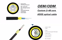 Câble à fibres optiques monomode HONDAO ADSS 12 cœurs 2 km-4 km G652d IP FTTH Tambour en bois Extérieur