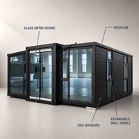 Maison conteneur extensible de 20 pieds, maison préfabriquée portable, unité de logement modulaire en kit