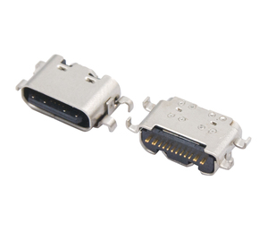 DSC-174 One-Stop Customizable 4-Pin <b>USB</b> Type C Female Connector <b>Socket</b> Multiple Models 6P <b>Power</b> Application Brass Contact - Product Image 1