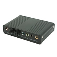 Venta al por mayor de fábrica Tarjeta de sonido USB externa Canal 5,1 7,1 Adaptador de tarjeta de audio óptico para PC Computadora portátil