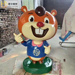 Escultura de Personaje de Dibujos Animados Jiahua, Figura Hecha a Mano de Fibra de Vidrio para Montar en el Suelo Exterior - Product Image 3