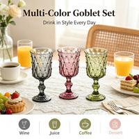 Verres à vin vintage 7oz (210ml) – Gobelets en verre à pied pour mariages, fêtes, anniversaires et autres occasions