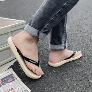 Fabricants de tongs vente directe tongs pour hommes en plein air fond souple porter marée glisser loisirs plage mode grande taille slip - Product Image 4