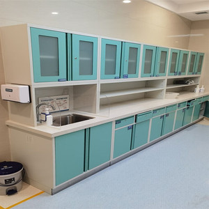 <span class=keywords><strong>Armoire</strong></span> de Rangement Médical - Comptoir de Distribution pour <span class=keywords><strong>Pharmacie</strong></span> Hospitalière et Clinique avec Base en Acier Inoxydable et Roulettes - Product Image 3