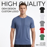 T-shirt personnalisé pour homme à manches courtes, col rond, en tissu mesh, coupe ajustée, design OEM ODM, vêtements de sport, entraînement, gym