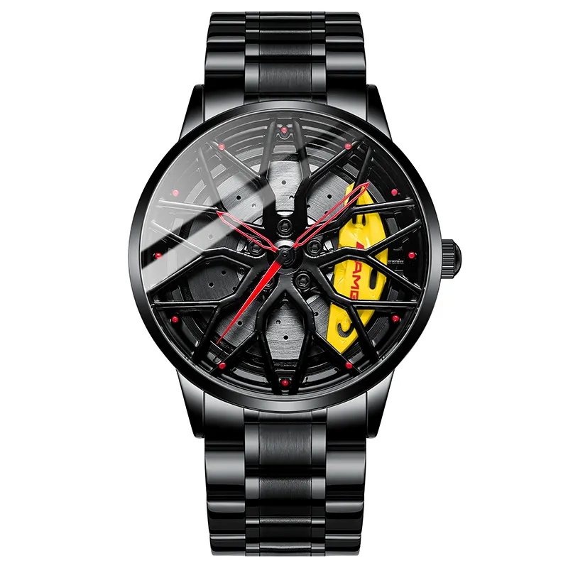 Nektom neues Design Herren uhr Legierung Gehäuse wasserdicht runde Auto Felge Uhr Japan Uhrwerk Bestseller 2021 Uhr für Herren