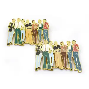 Factory manufacturer supplier custom tourist souvenirs plated antique gold metal Enamel lapel pin logo Custom badge