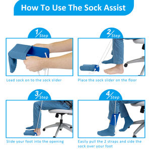 Alat Bantu Pakai Kaos Kaki Plastik ABS yang Dapat Disesuaikan, Langsung dari Pabrik, Ramah Lingkungan, Halus, Portabel, Nyaman untuk Lansia - Product Image 4