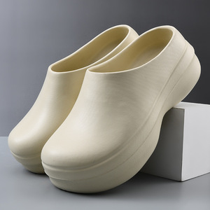 Chef's <b>Shoes</b> Unisex Thick-Soled <b>Closed</b>-<b>Toe</b> Slippers White EVA Breathable Non-Slip Outdoor Wear <b>Summer</b> Comfortable Footwear - Product Image 2