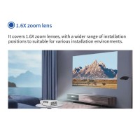 Projecteur laser 4K haute luminosité pour les entreprises, l'éducation et les grands espaces, mise au point manuelle, 4K, 5000-5500 lumens, courte focale, YSK500