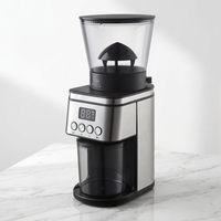 Moulin à café mécanique à meules coniques avec bouton marche/arrêt physique, réservoir de poudre de 150g, broyage quantitatif, appareil de cuisine