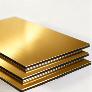 แผ่นผนังอลูมิเนียมคอมโพสิตสำเร็จรูป รุ่นโมเดิร์น ผิวปัดเงา หนา 4 มม./6 มม. สำหรับตกแต่งภายนอกและภายใน กันน้ำ ตัวอย่างฟรี - Product Image 1