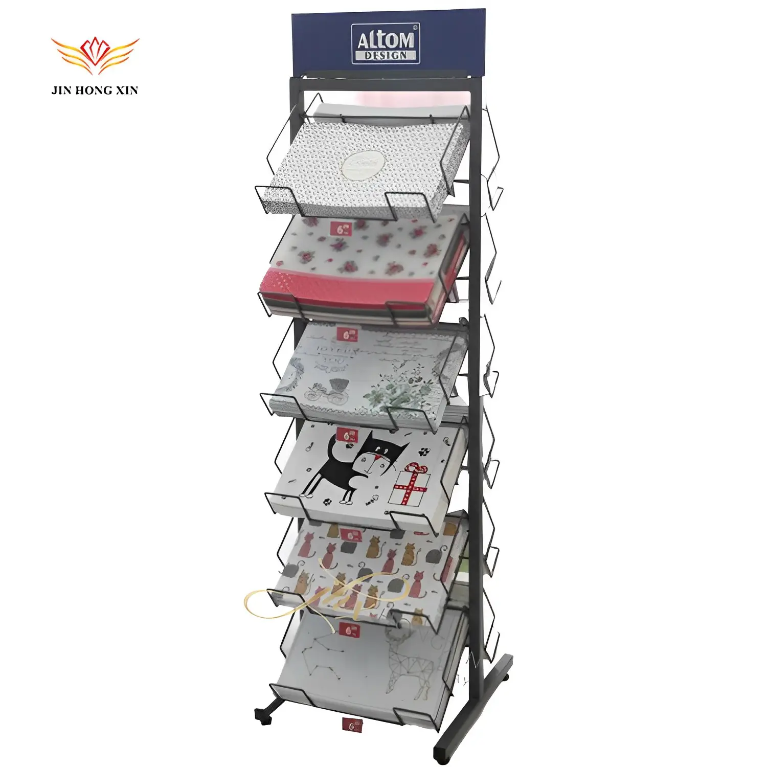 Advertising Metal Carpet Corrugated Bin Glass Cabinet Single Wine Bottle Display Stand for exhibition