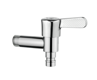 Robinet de machine à laver en laiton de qualité supérieure SL-520, filetage G3/4" chromé avec poignée antidérapante et connecteur haute résistance