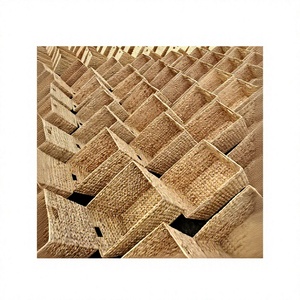 Handmade Eco-Friendly Waterproof Modern Water Hyacinth Multifunction Geometric <b>Storage</b> <b>Basket</b> Natural Woven <b>Rectangular</b> Tray - Product Image 1