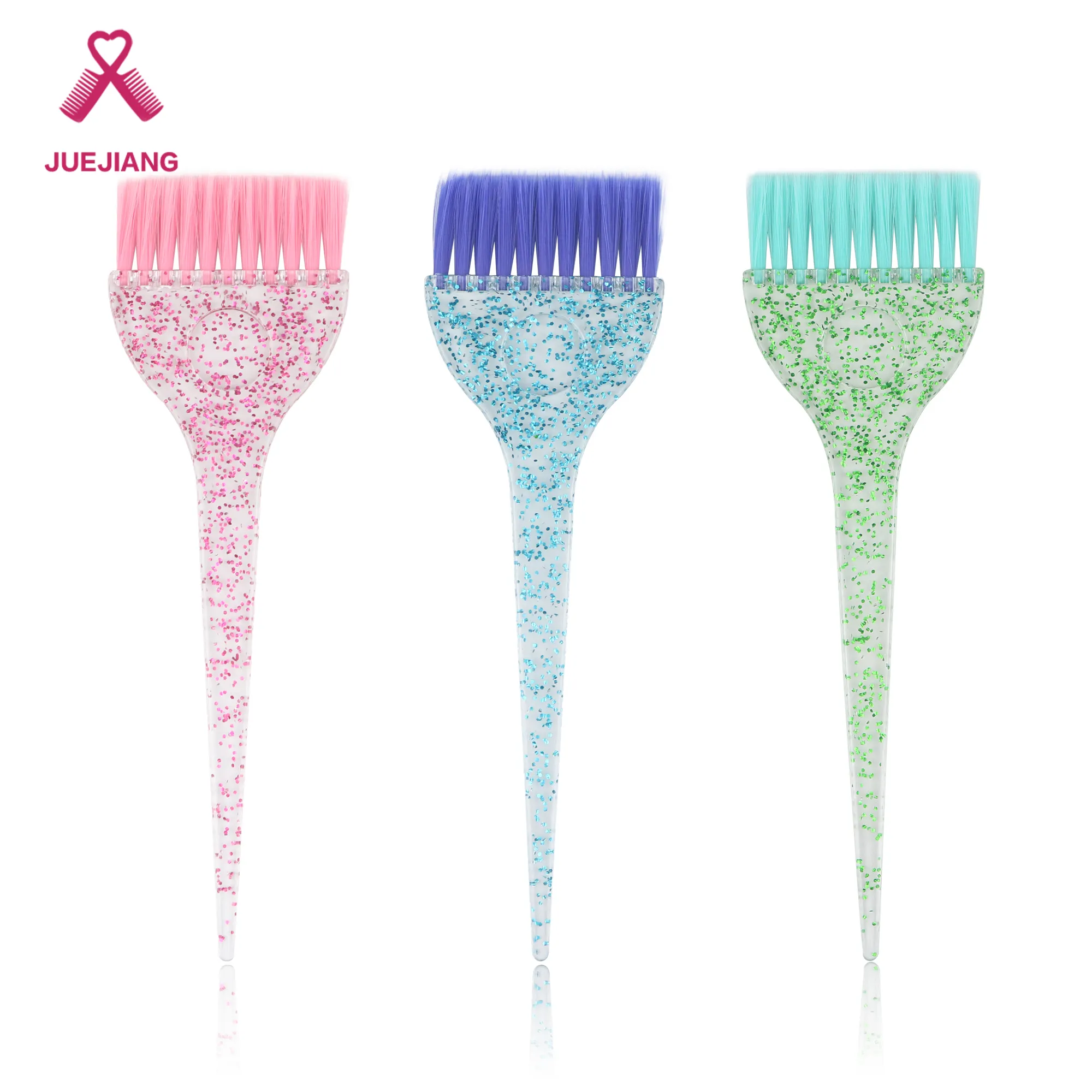 Ultra Zachte Haren Glitter Brush Haarkleuring Borstel Voor Dye Haar Bleekmiddel Applicator Haar Verven Borstel Tint Kam