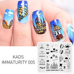 KADS Plaques de tamponnage pour ongles style immaturité, pochoirs en acier inoxydable pour nail art, outil de conception de motifs pour manucure en salon, 30 motifs - Product Image 2