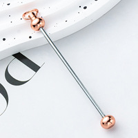 DIY kralen voor sleutelhanger maken, blanco kralenbare sleutelhanger met lange kralenstaaf, groothandel kralenbare sleutelhangerstaaf