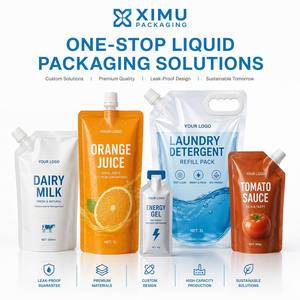 <span class=keywords><strong>Bolsa</strong></span> con Boquilla Personalizada para Rellenar Jabón Lavavajillas, <span class=keywords><strong>Bolsa</strong></span> para Detergente Líquido para Manos, 500ml 1L, Opción de <span class=keywords><strong>Bolsa</strong></span> Ecológica sin Boquilla - Product Image 2