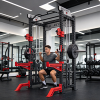 REYK Plate Loaded Dual Cable Machine Cross Strength Trainer Adjustable Pulley Bodybuilding Equipment