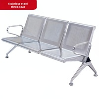 Banc d'attente médical 3 places en aluminium pour hôpital, école, centre commercial, clinique, aéroport
