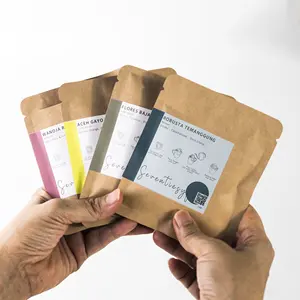 Fabrik preis Kraft papier in Lebensmittel qualität/mattes Finish Mylar Tropf kaffeefilter Verpackung Außen beutel