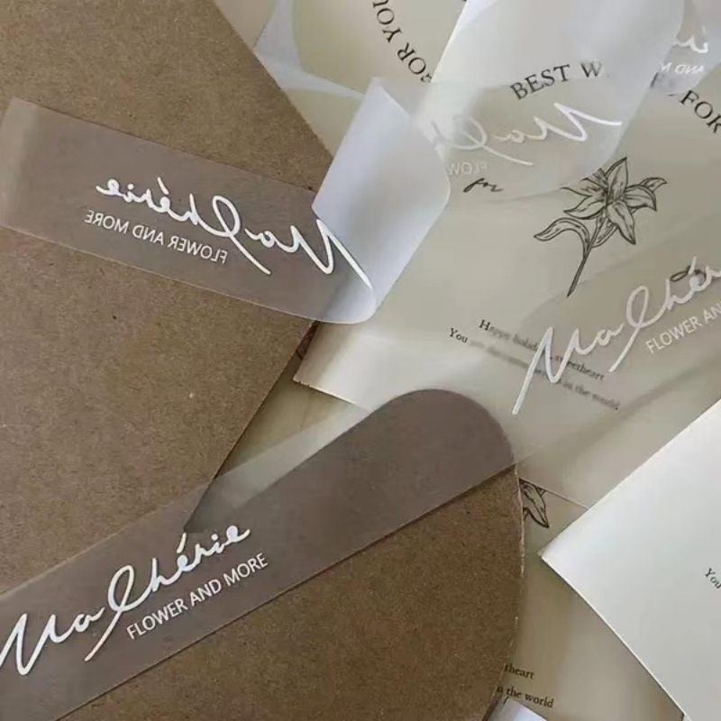 Screen Printed Logo Floral Transparent Waterproof Ribbon TPU Ribbon Christmas Valentine's Day Custom Ribbon With LOGO