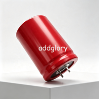 Condensateur électrolytique en aluminium à clipser Itel/cond série ACC 100V4700UF, coque rouge, filtre, alimentation, contrôle de refroidisseur, Italie