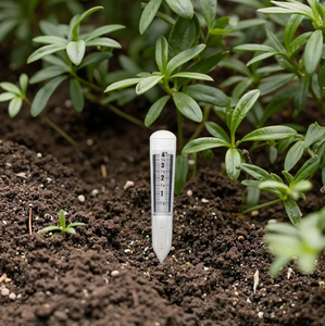 Casing plastik PS kustom meteran Pin pengukur hujan dan termometer Silo gandum dengan Logo tercetak pada papan skala - Product Image 5