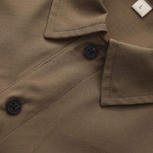 Trung Quốc Bán Buôn Tùy Chỉnh Upf 50 Nhanh Chóng Khô Dài Tay Áo Sọc Nâu Nút 100% Polyester Nút Xuống Câu Cá Áo Sơ Mi Với Túi - Product Image 4