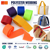 Sangle en polyester personnalisée imprimée en gros pour sac à dos, sangle en polyester de 38 mm pour sac à dos et vêtements