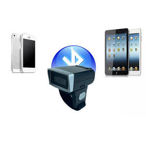 Máy quét mã vạch Vòng đeo được mini cầm tay không dây màu xanh răng 1D 2D QR HS-S03ER quét ngón tay - Product Image 4