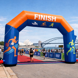 Arco Gonfiabile Personalizzato con Logo, Arco di Partenza e Arrivo in Oxford con Ventilatore Impermeabile per Eventi Sportivi all'Aperto - Product Image 5